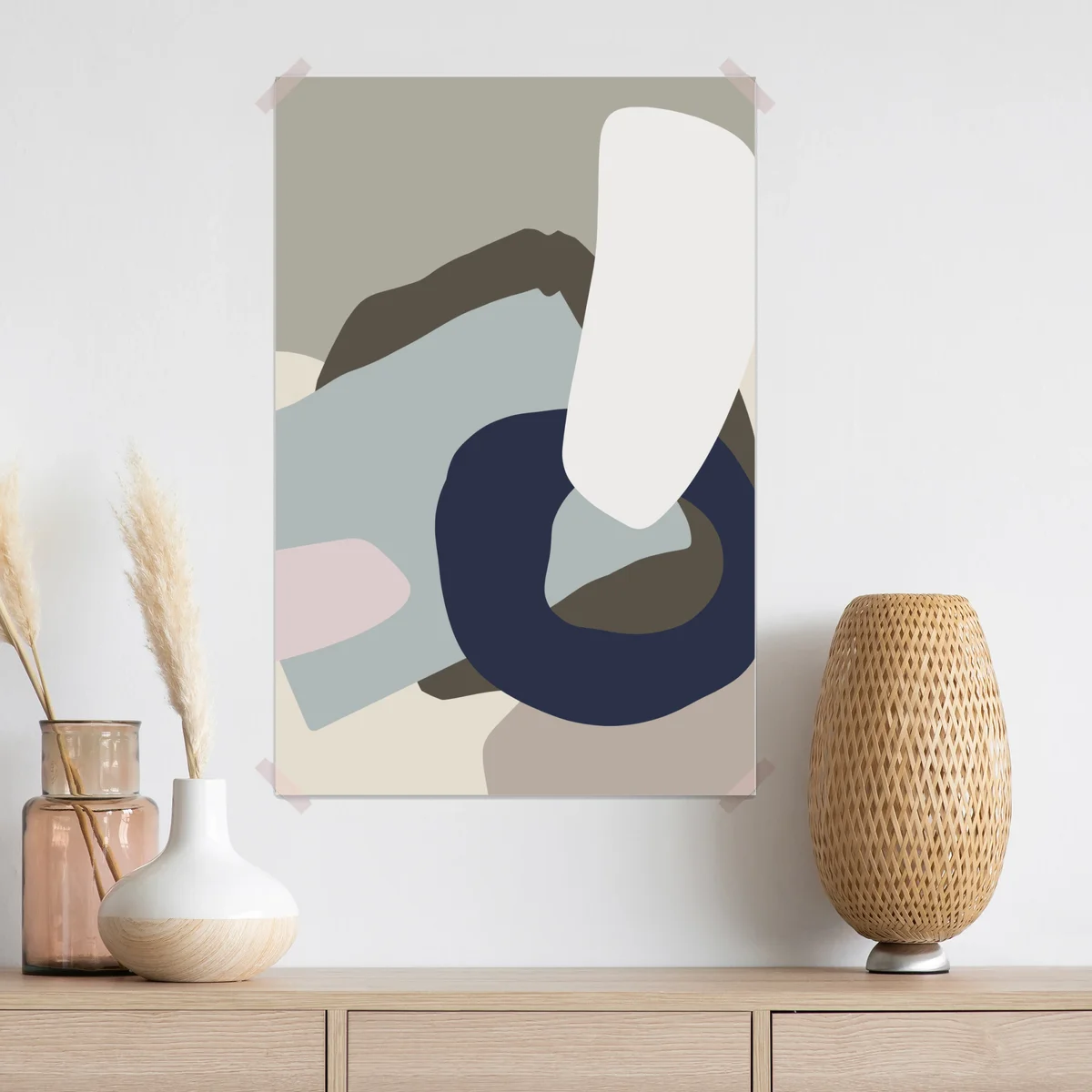 Poster sanfte neutrale abstrakte komposition • Poster bei Wallnifity® Poster sanfte neutrale abstrakte komposition • Poster bei Wallnifity®