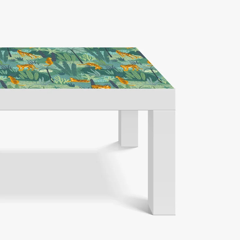 Tischaufkleber und Schreibtischaufkleber verspieltes dschungel-tiger-muster