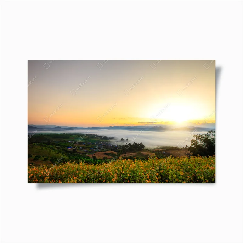 Poster Sonnenaufgang bei Pai • Poster bei Wallnifity® Poster Sonnenaufgang bei Pai • Poster bei Wallnifity®