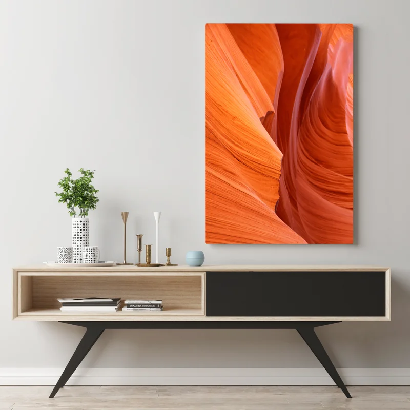 Leinwandbild warmer sandstein schlucht abstrakt Leinwandbild warmer sandstein schlucht abstrakt