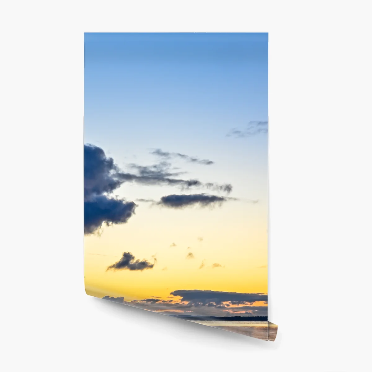 Fototapete ruhige küstenlandschaft bei sonnenuntergang Fototapete ruhige küstenlandschaft bei sonnenuntergang