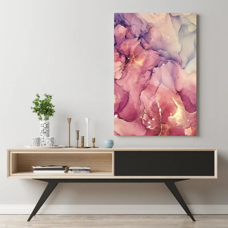 Leinwandbild ätherische lila marmorabstraktion Leinwandbild ätherische lila marmorabstraktion