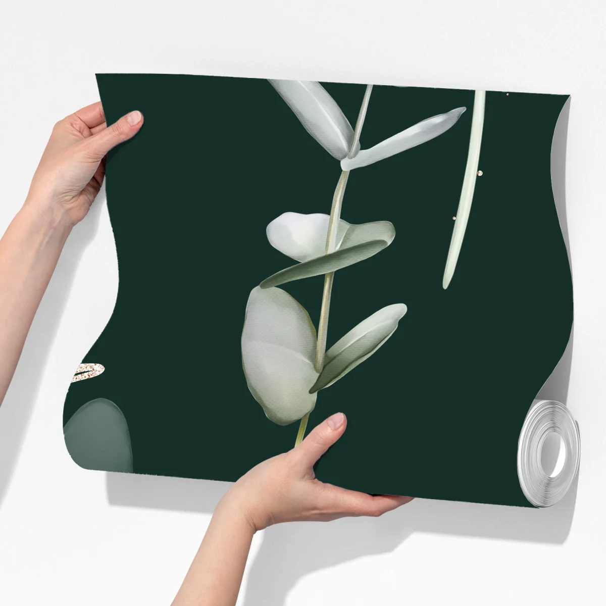 Fototapeta wzór eukaliptusa ze złotymi akcentami Fototapeta wzór eukaliptusa ze złotymi akcentami