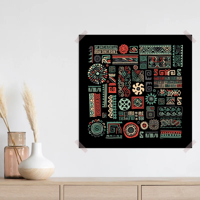 Poster boho tribal geometrisches muster • Poster bei Wallnifity® Poster boho tribal geometrisches muster • Poster bei Wallnifity®