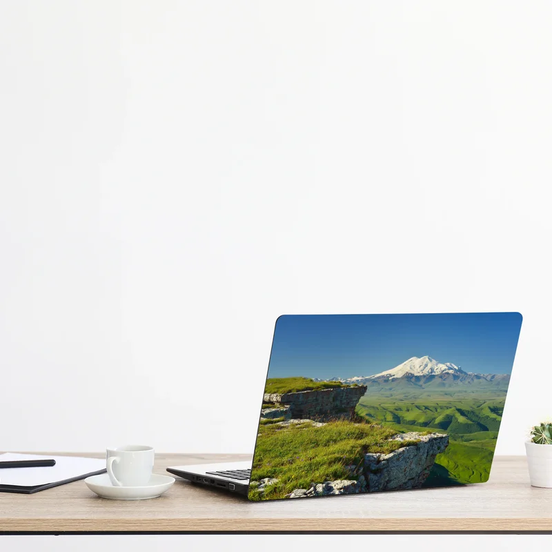 Laptop-Aufkleber majestätischer Elbrus am morgen