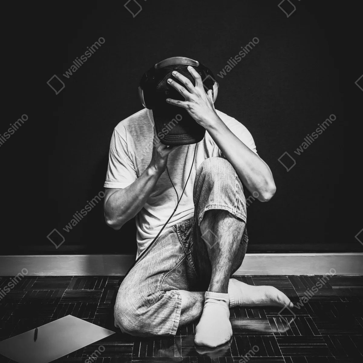 Türaufkleber introvertierter musiker am keyboard Türaufkleber introvertierter musiker am keyboard