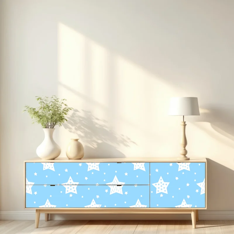 Repositionierbarer Aufkleber weiche blaue sterne für das kinderzimmer Repositionierbarer Aufkleber weiche blaue sterne für das kinderzimmer