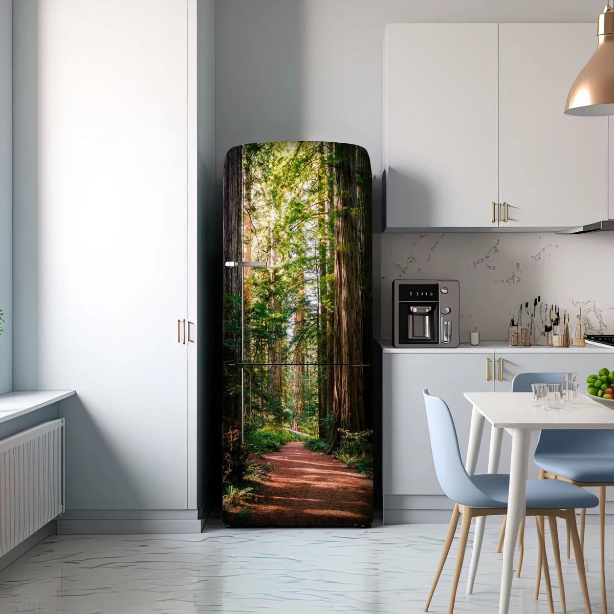 Kühlschrankaufkleber majestätischer weg im sekwoienwald Kühlschrankaufkleber majestätischer weg im sekwoienwald