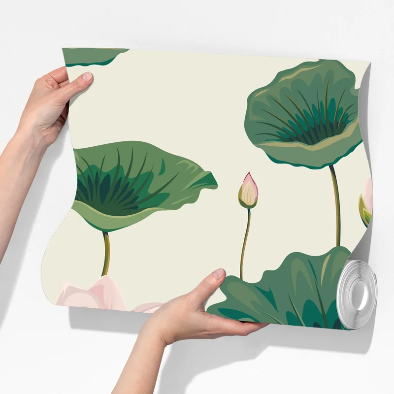 Fototapeta spokojny botaniczny wzór lotosu Fototapeta spokojny botaniczny wzór lotosu