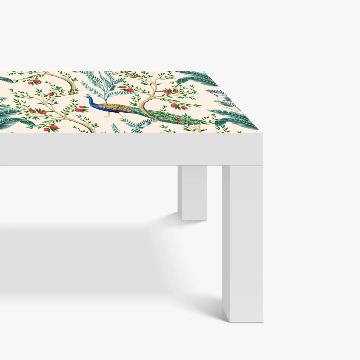 Tischaufkleber und Schreibtischaufkleber pfau zwischen granatästen Tischaufkleber und Schreibtischaufkleber pfau zwischen granatästen
