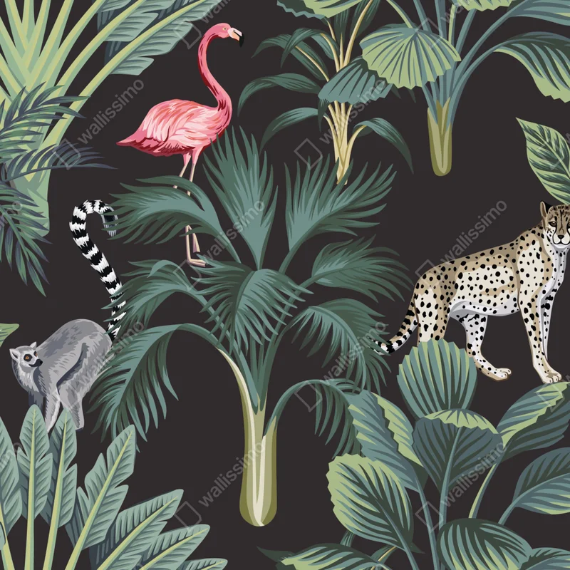 Fototapeta tropikalna dżungla z dziką przyrodą Fototapeta tropikalna dżungla z dziką przyrodą