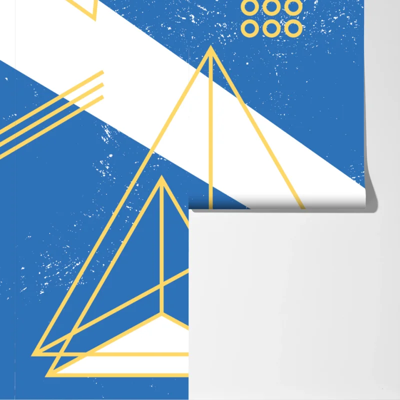 Fototapeta geometryczna abstrakcja w odcieniach niebieskiego Fototapeta geometryczna abstrakcja w odcieniach niebieskiego