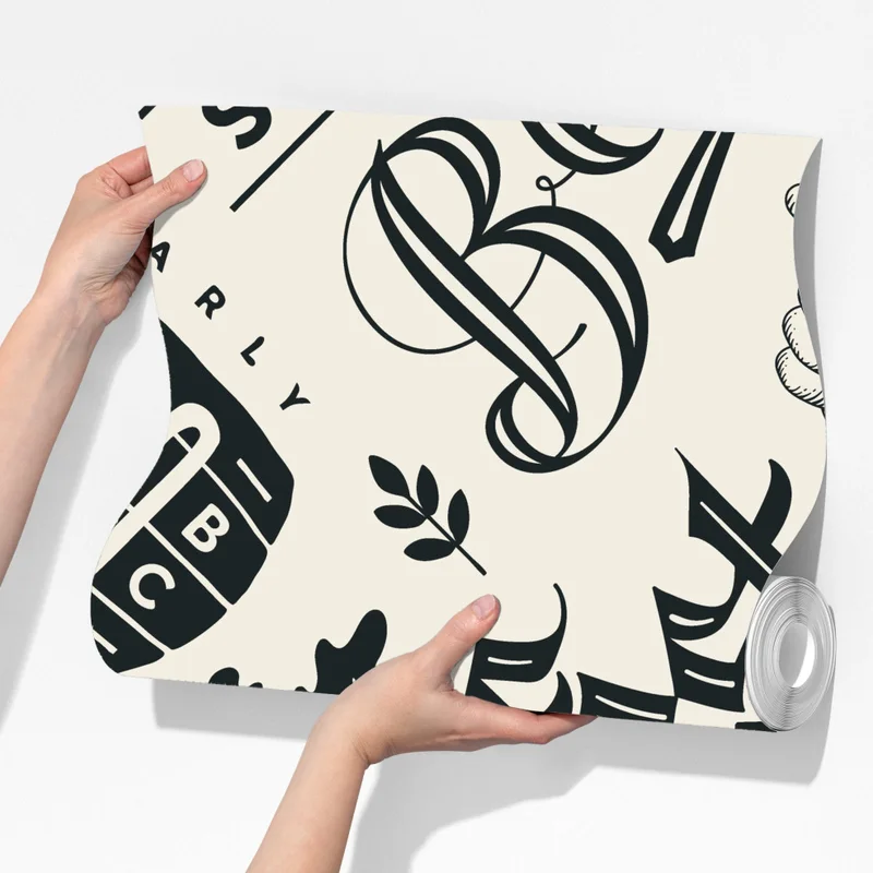 Fototapete vintage bier etiketten typografie muster Fototapete vintage bier etiketten typografie muster