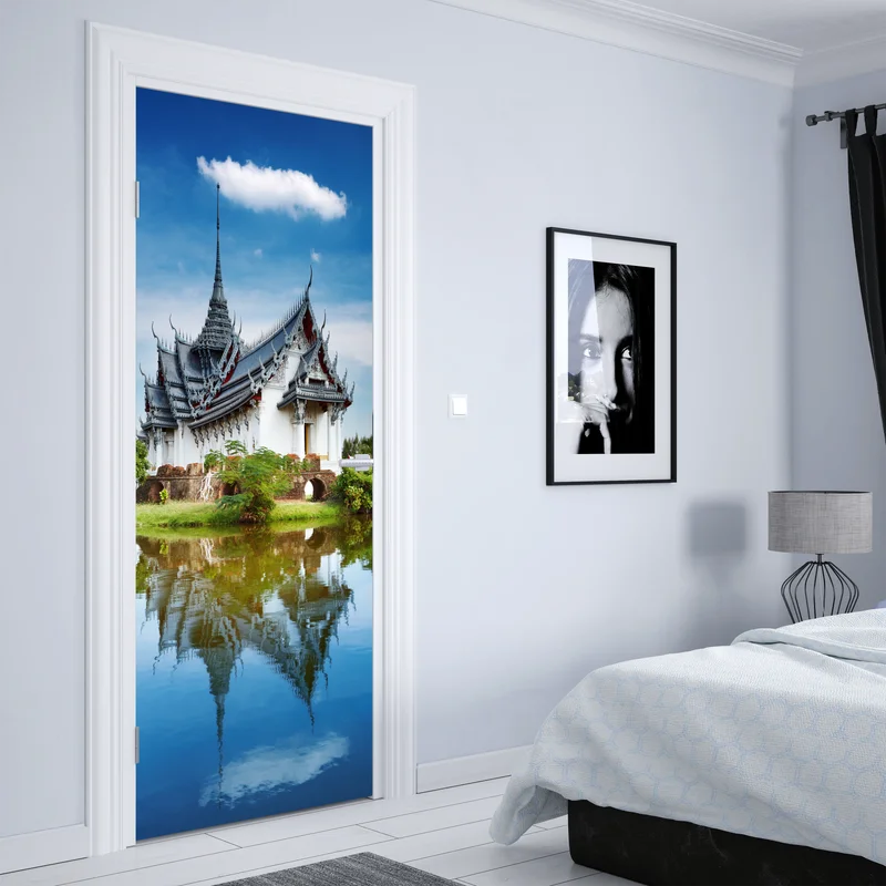 Türaufkleber Sanphet Prasat palast am spiegelnden see