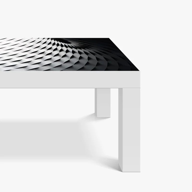 Tischaufkleber und Schreibtischaufkleber monochromes geometrisches metallmuster