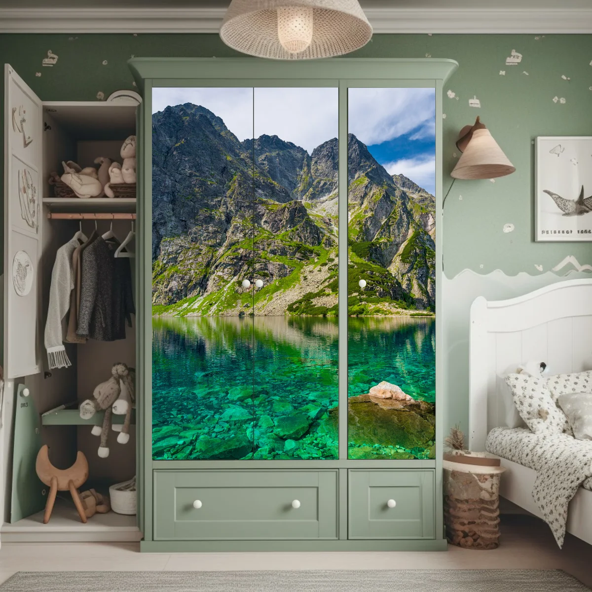 Schrankaufkleber Czarny Staw bergreflexion Schrankaufkleber Czarny Staw bergreflexion