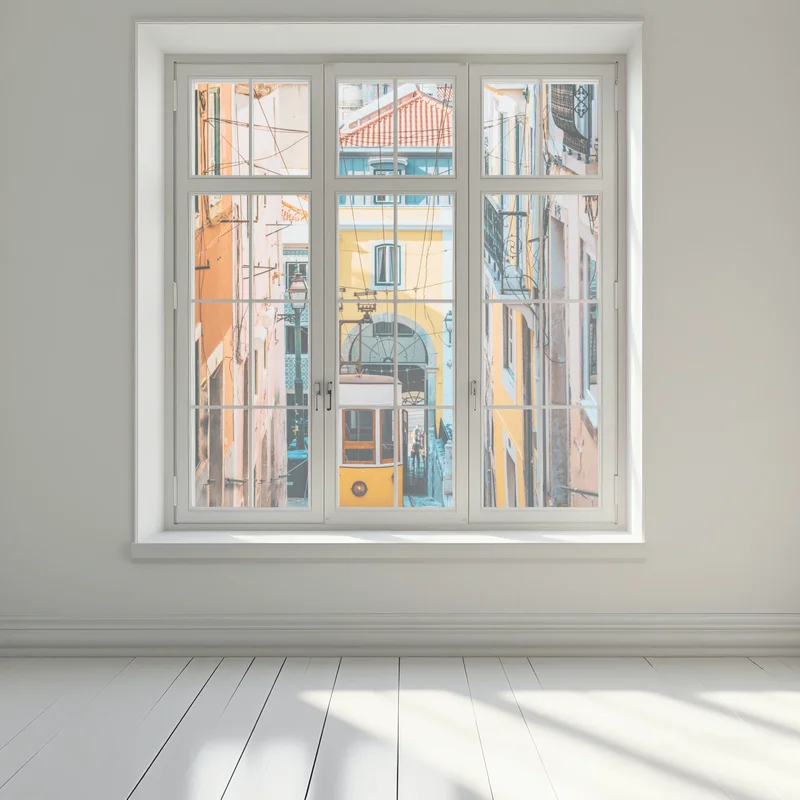 Fensteraufkleber lebendige bica straßenbahn in Lissabon