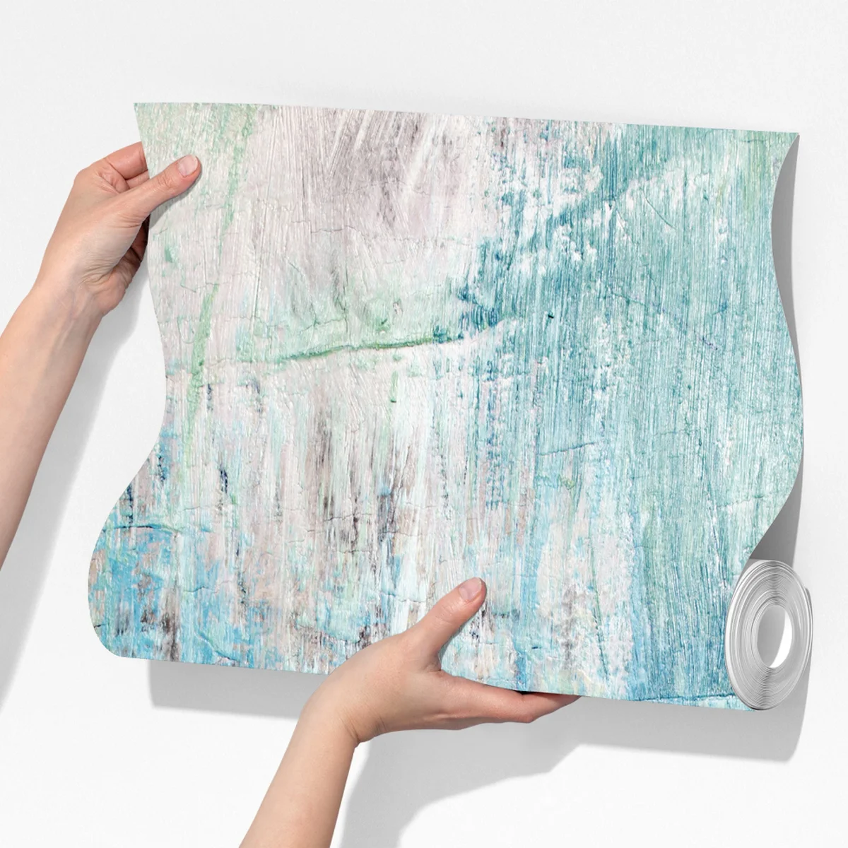 Fototapete türkis abstrakte ölstruktur Fototapete türkis abstrakte ölstruktur