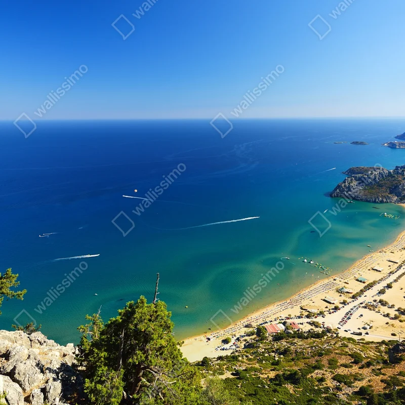 Leinwandbild ruhige türkisfarbene küstenpanorama Leinwandbild ruhige türkisfarbene küstenpanorama