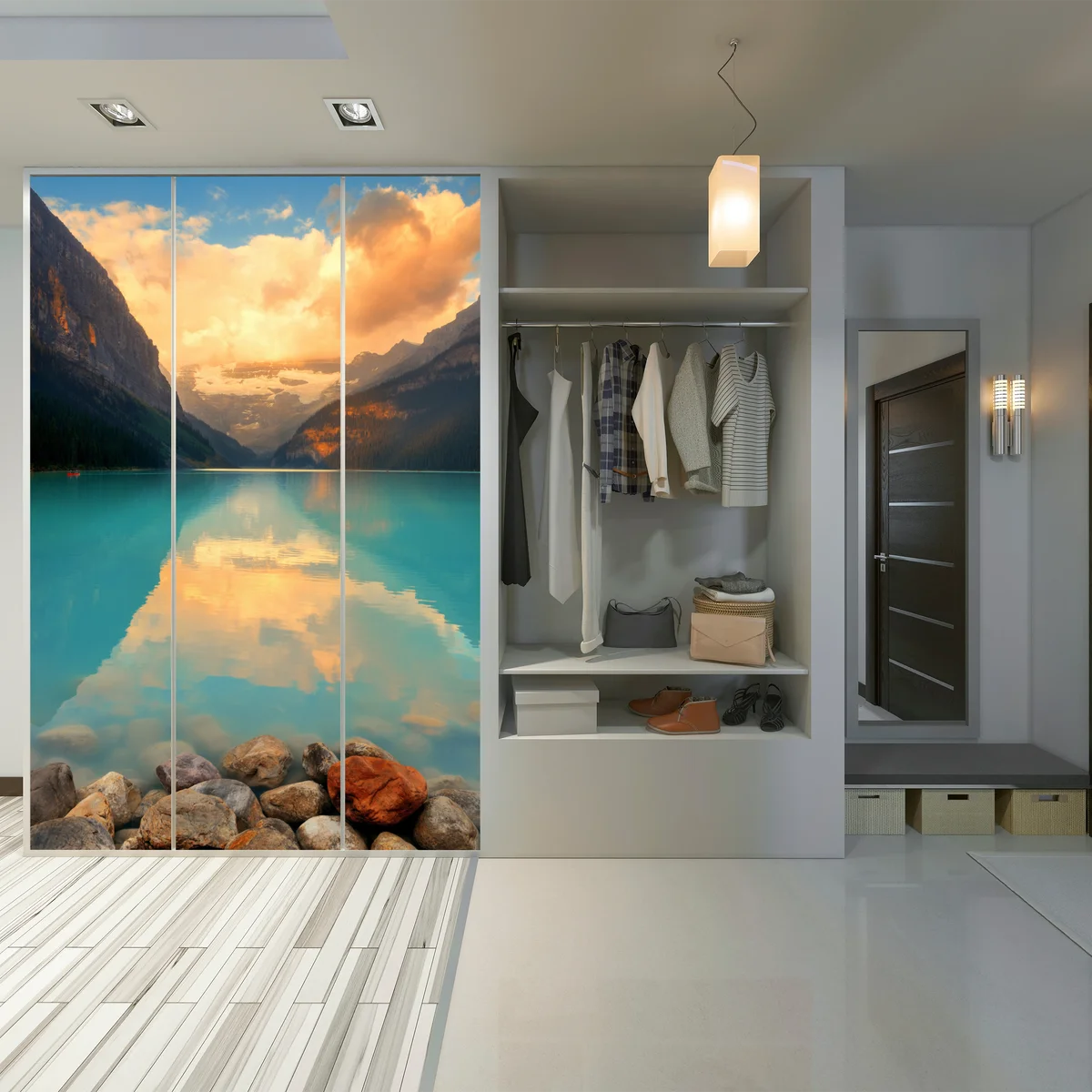 Schrankaufkleber sonnenaufgang über Lake Louise, Banff Schrankaufkleber sonnenaufgang über Lake Louise, Banff