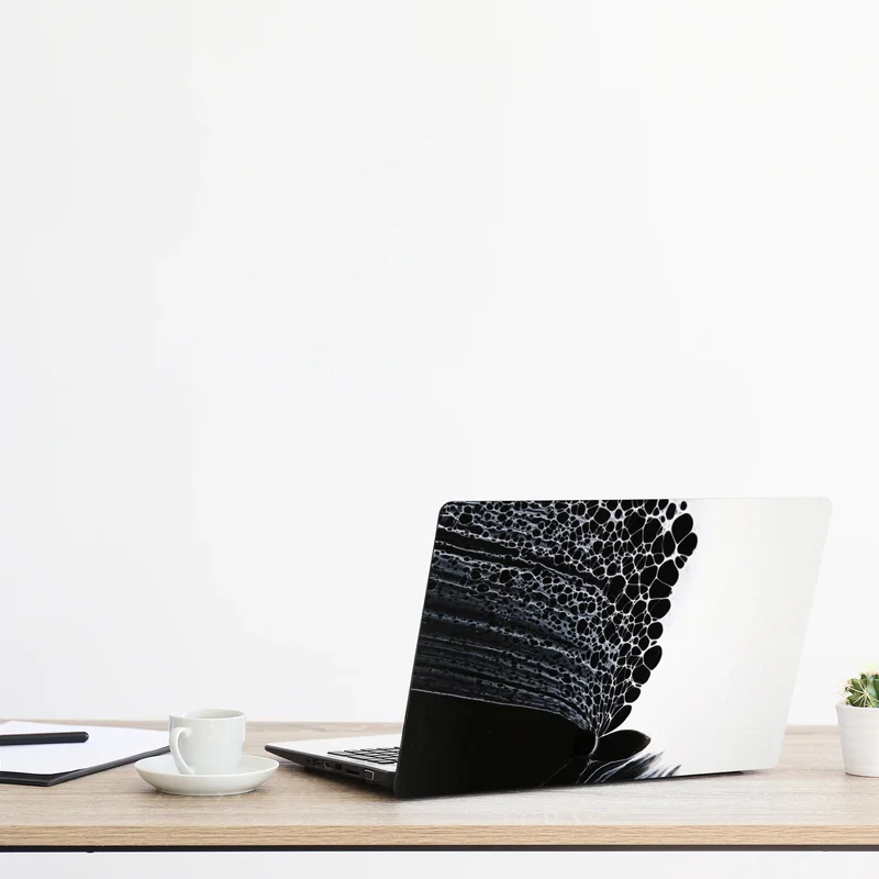 Laptop-Aufkleber monochromes zellmuster