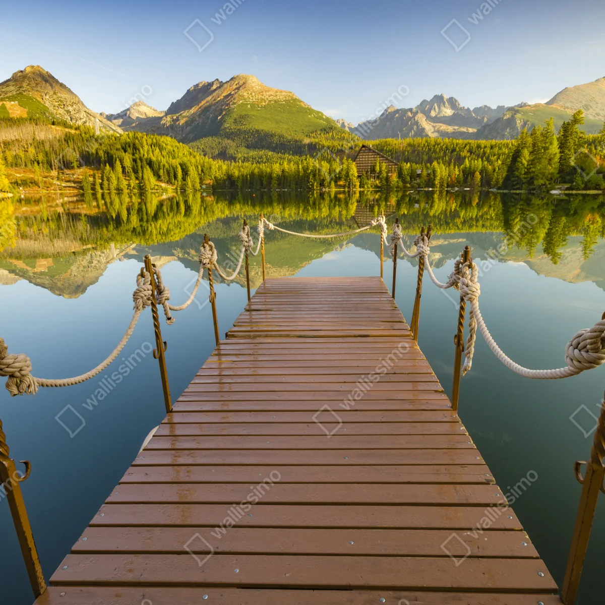Fototapete steg am see Strbske Pleso Fototapete steg am see Strbske Pleso
