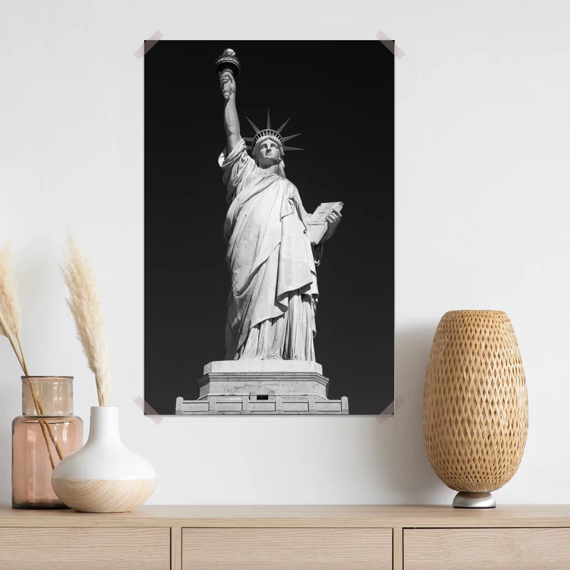 Poster Freiheitsstatue in monochrom Poster Freiheitsstatue in monochrom
