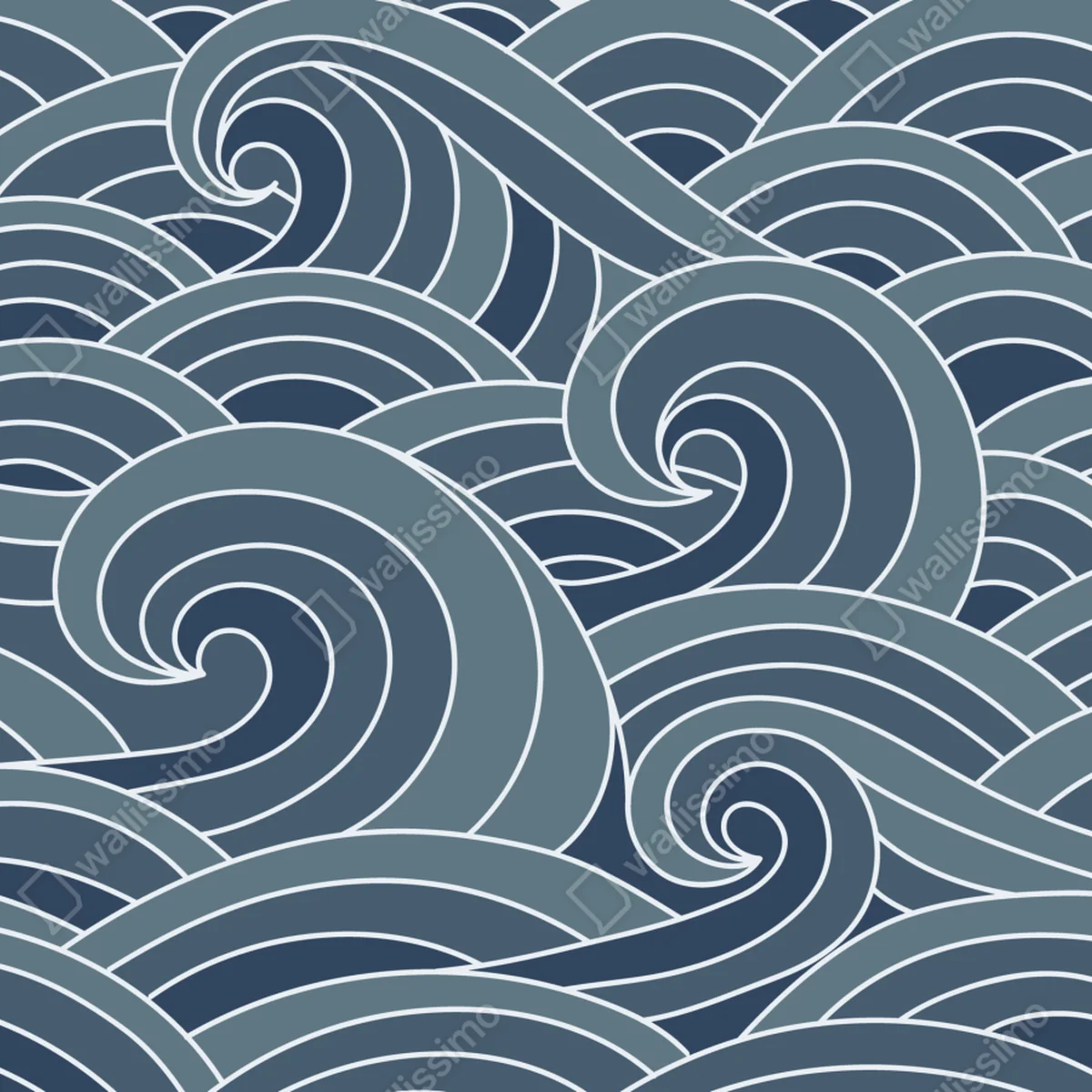 Tischaufkleber und Schreibtischaufkleber stilisiertes wellenmuster Tischaufkleber und Schreibtischaufkleber stilisiertes wellenmuster