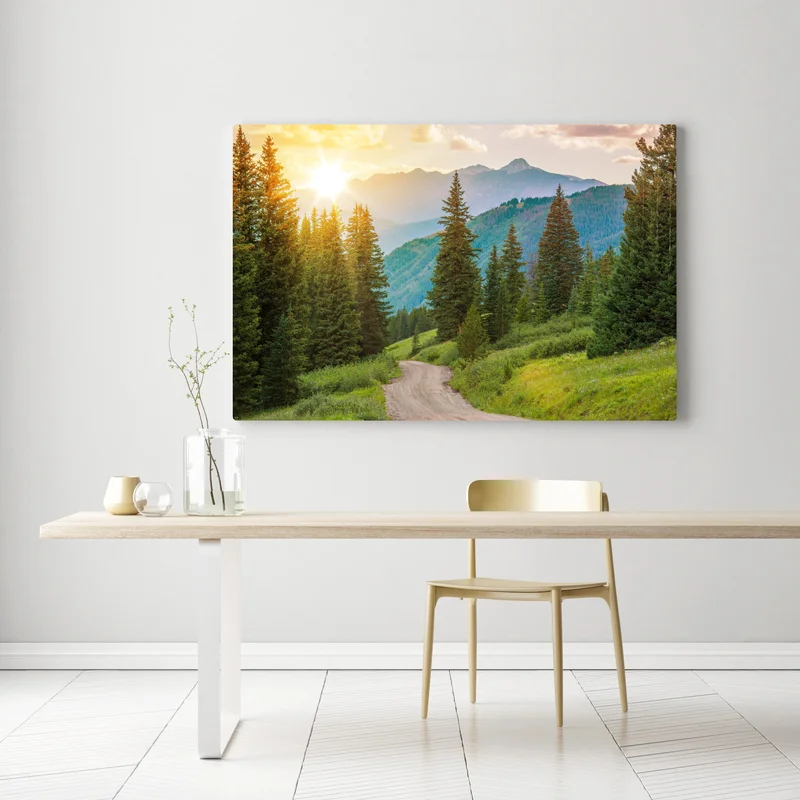 Leinwandbild Colorado bergpfad bei sonnenaufgang Leinwandbild Colorado bergpfad bei sonnenaufgang
