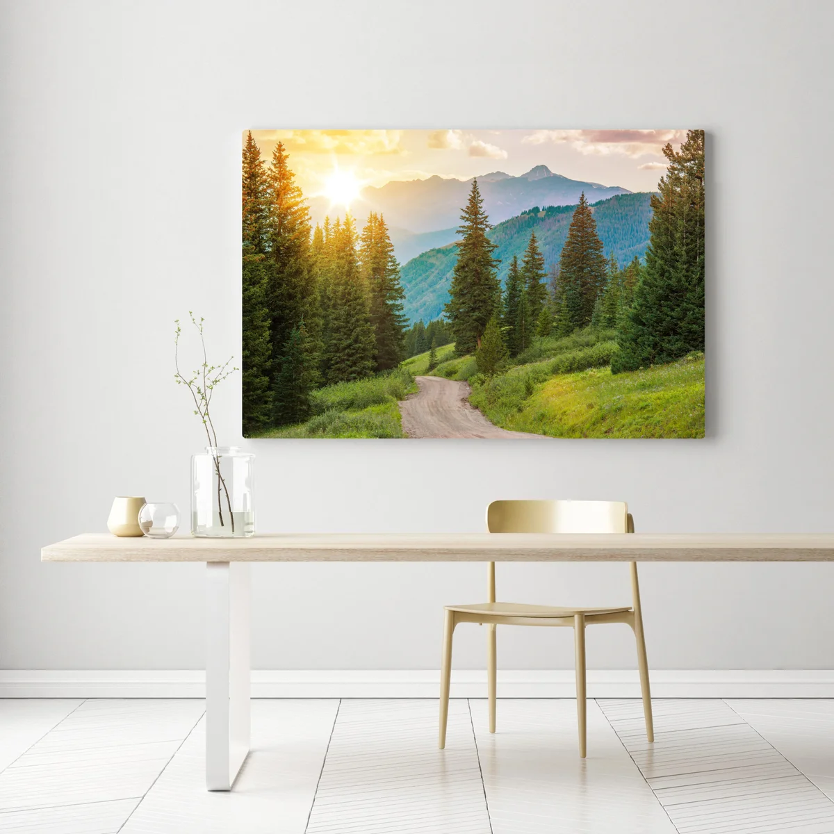 Leinwandbild Colorado bergpfad bei sonnenaufgang Leinwandbild Colorado bergpfad bei sonnenaufgang