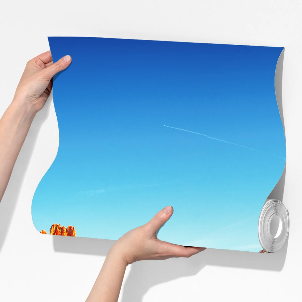 Fototapete alpiner sonnenaufgang über bergsee Fototapete alpiner sonnenaufgang über bergsee