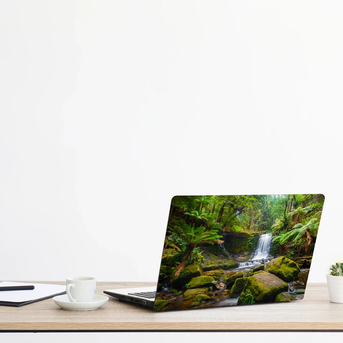 Laptop-Aufkleber üppiger waldwasserfall Laptop-Aufkleber üppiger waldwasserfall