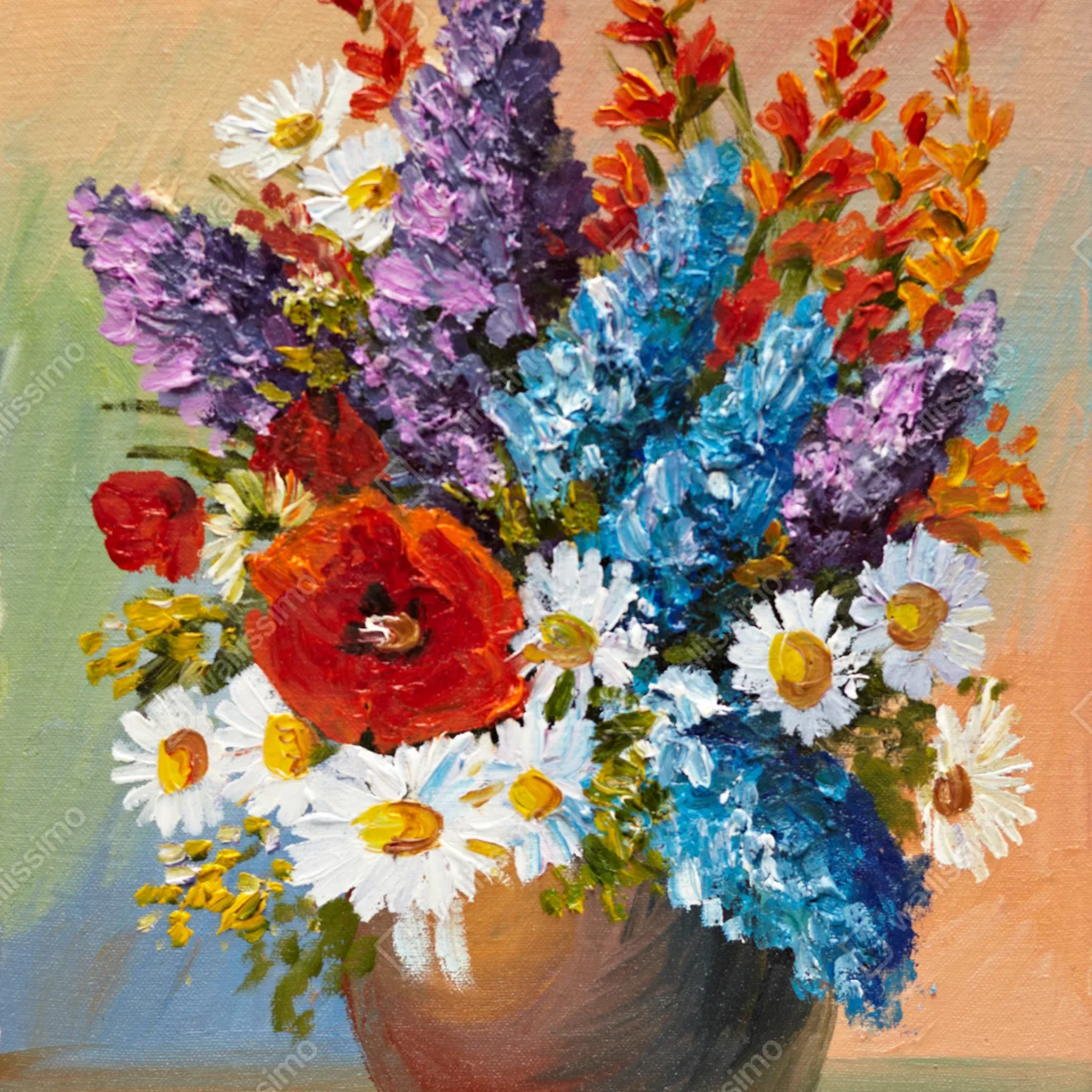 Poster farbenfroher blumenstrauß in vase Poster farbenfroher blumenstrauß in vase