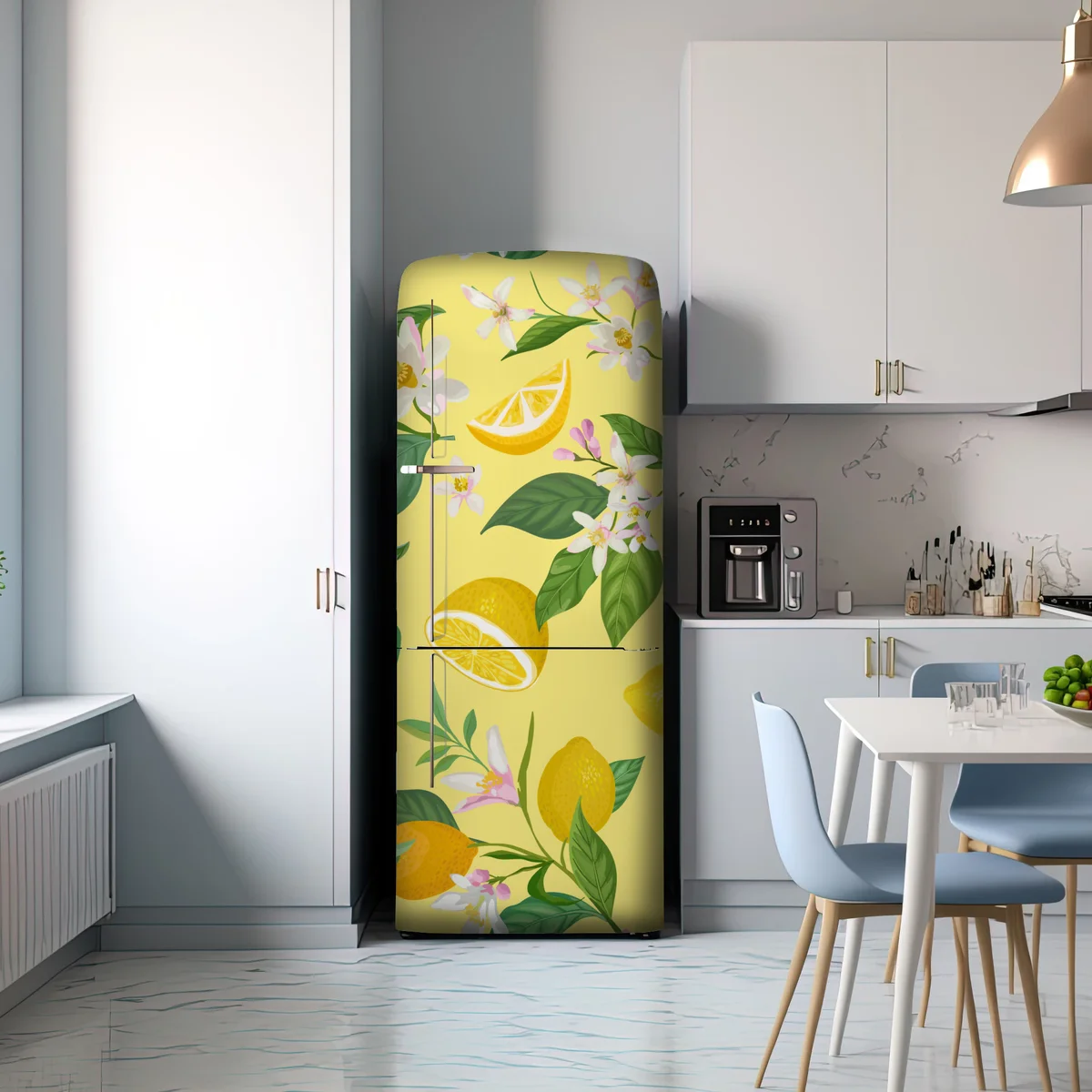 Kühlschrankaufkleber zitronenblüten botanisches muster Kühlschrankaufkleber zitronenblüten botanisches muster