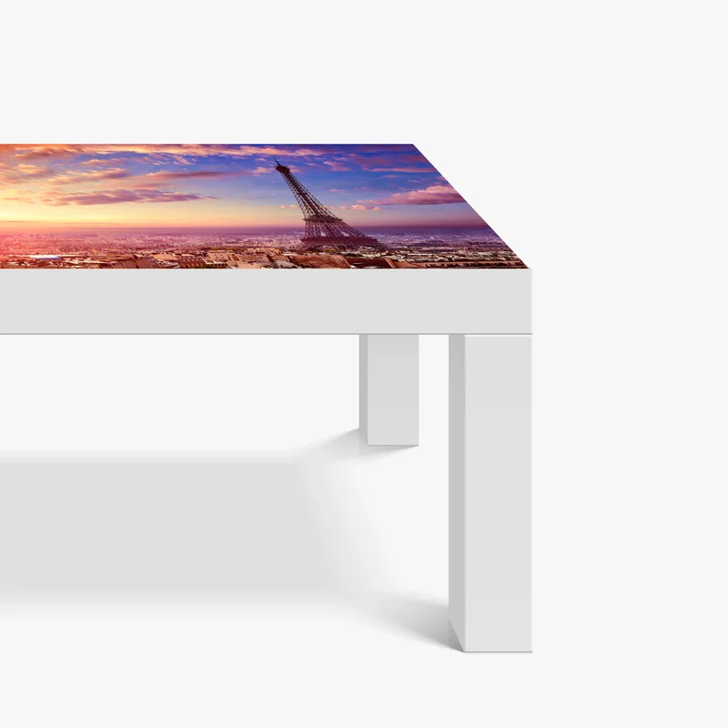 Tischaufkleber und Schreibtischaufkleber sonnenuntergang über dem Eiffelturm