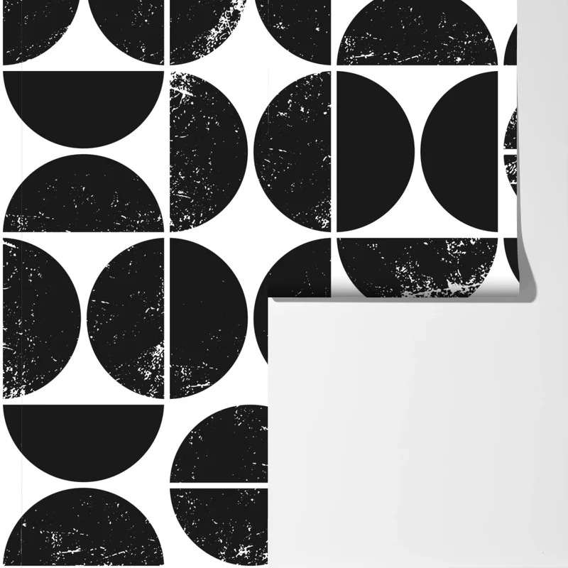 Fototapete schwarzes geometrisches kreismuster Fototapete schwarzes geometrisches kreismuster