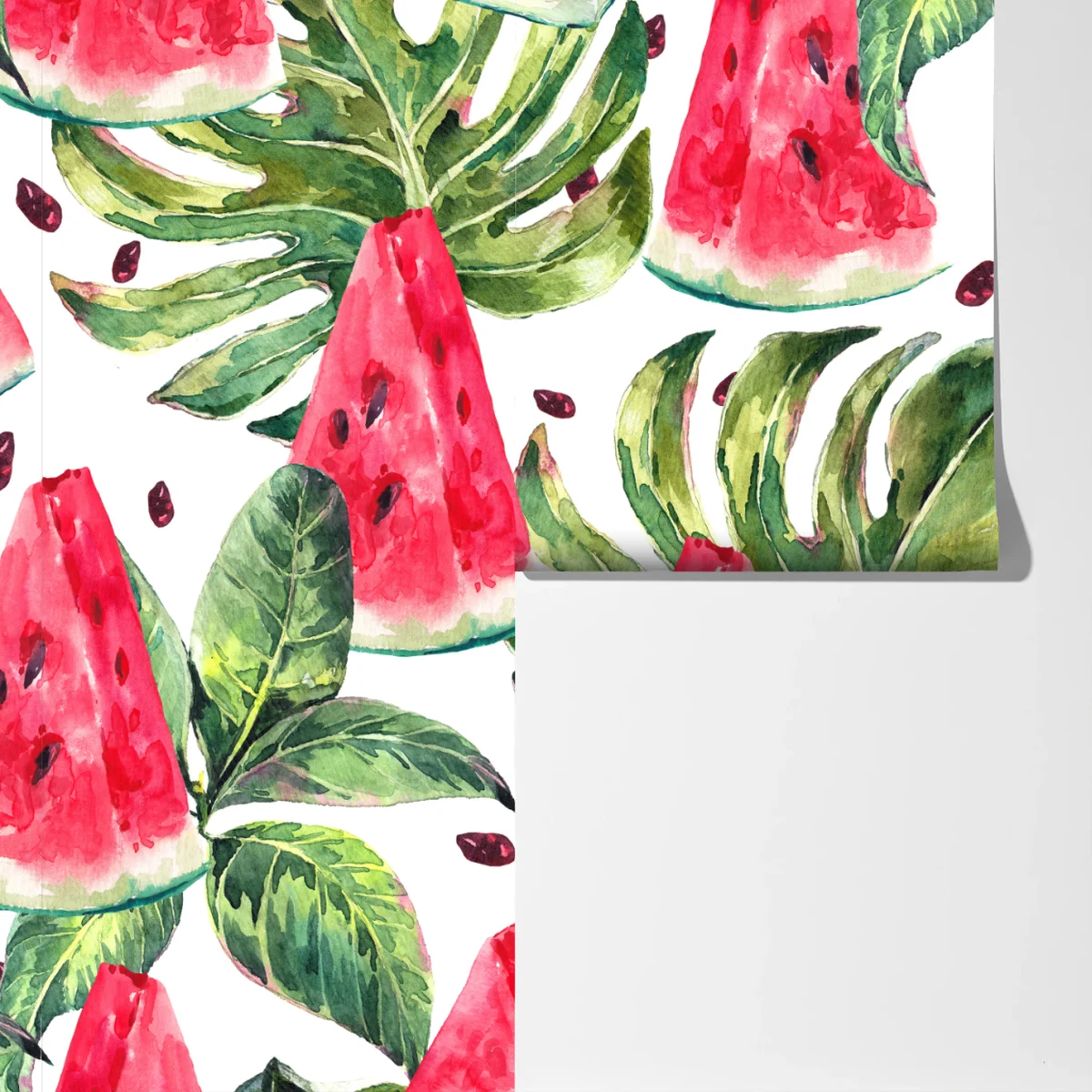 Fototapete aquarell wassermelonen sommermuster Fototapete aquarell wassermelonen sommermuster