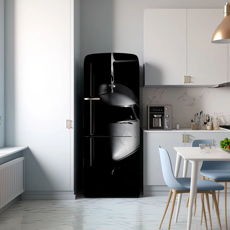 Kühlschrankaufkleber monochromes porträt der flugzeugnase