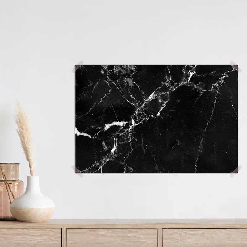 Poster schwarzer marmor mit adern Poster schwarzer marmor mit adern