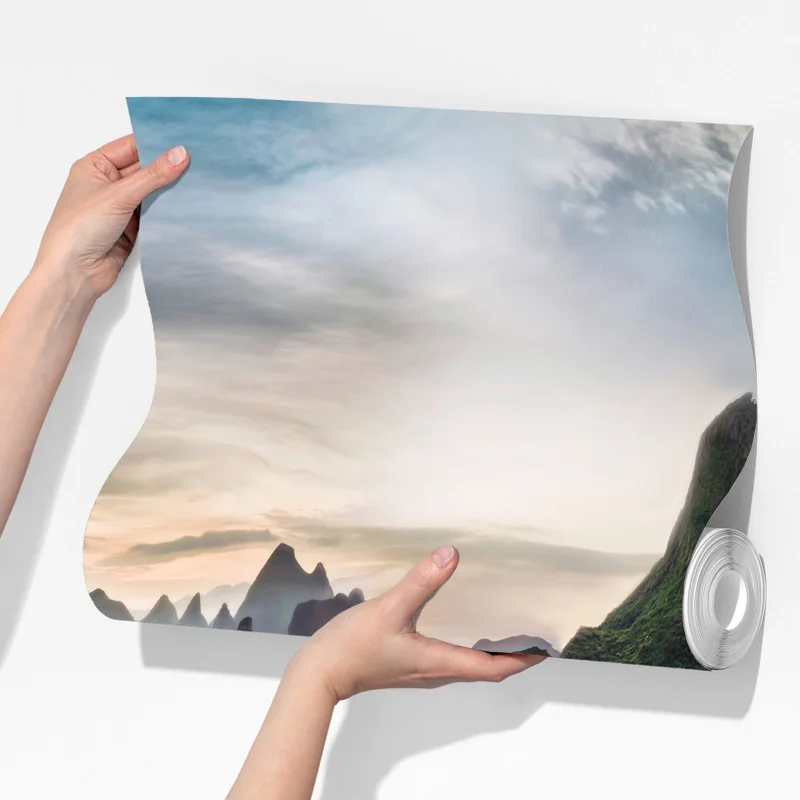 Fototapeta szmaragdowa rzeka wśród krasowych gór panorama Fototapeta szmaragdowa rzeka wśród krasowych gór panorama