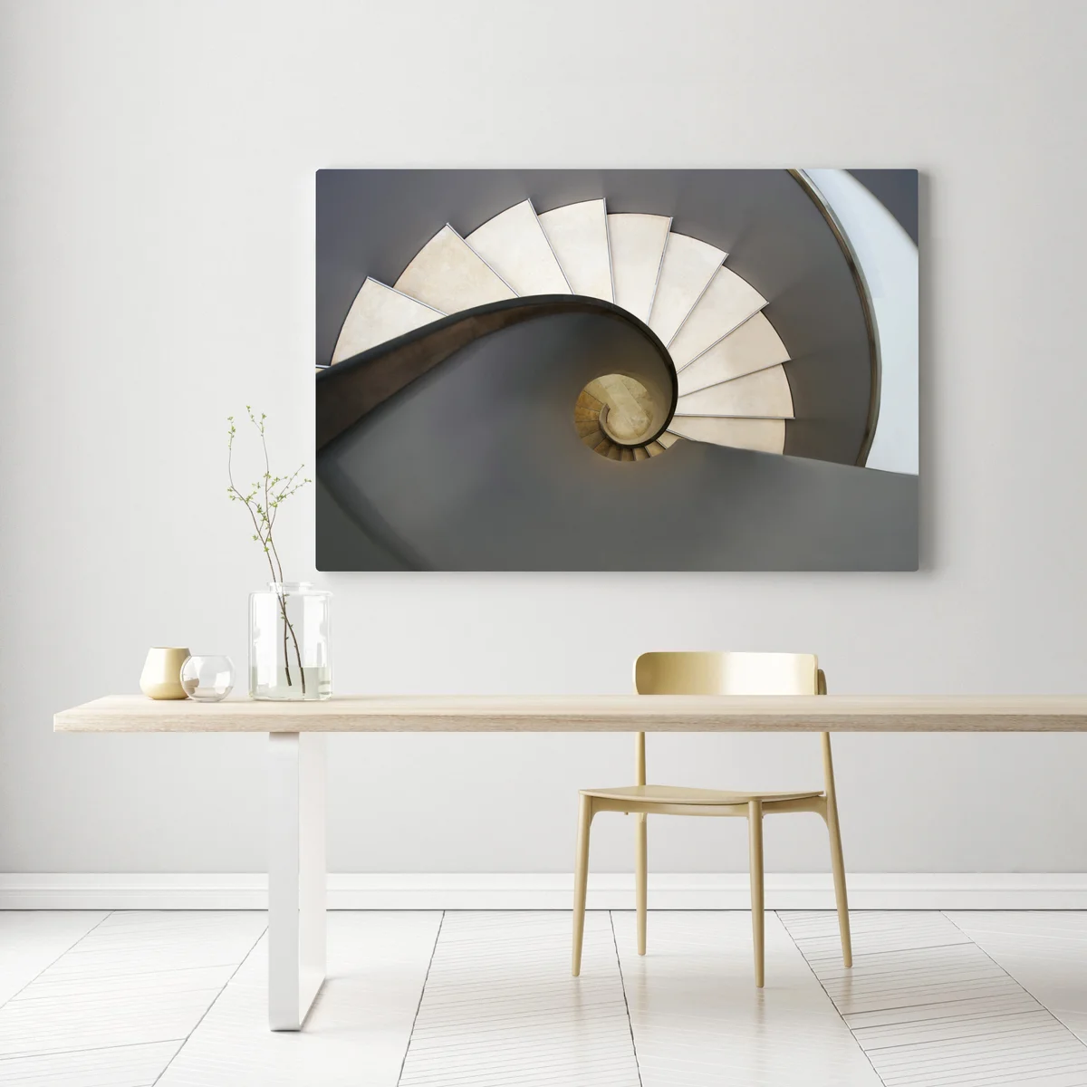 Leinwandbild spiraltreppe abstrakte komposition Leinwandbild spiraltreppe abstrakte komposition