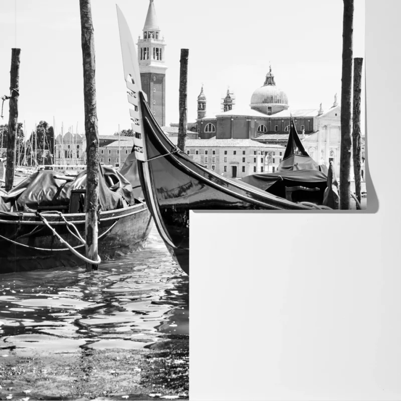 Fototapete vertäute gondeln in Venedig Fototapete vertäute gondeln in Venedig