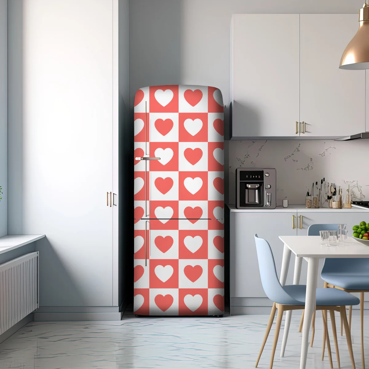 Kühlschrankaufkleber rosa herzen schachbrettmuster Kühlschrankaufkleber rosa herzen schachbrettmuster