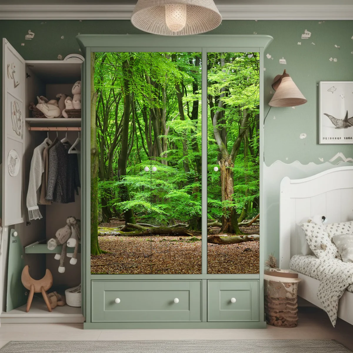 Schrankaufkleber ruhige grüne waldkrone Schrankaufkleber ruhige grüne waldkrone