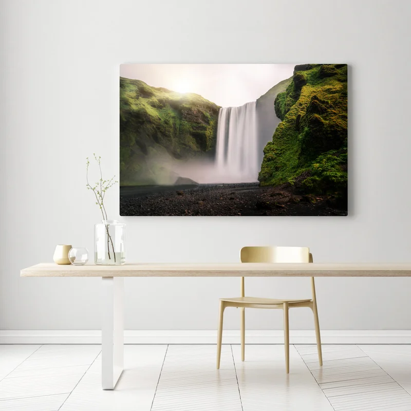 Leinwandbild majestätischer wasserfall Skogafoss Leinwandbild majestätischer wasserfall Skogafoss