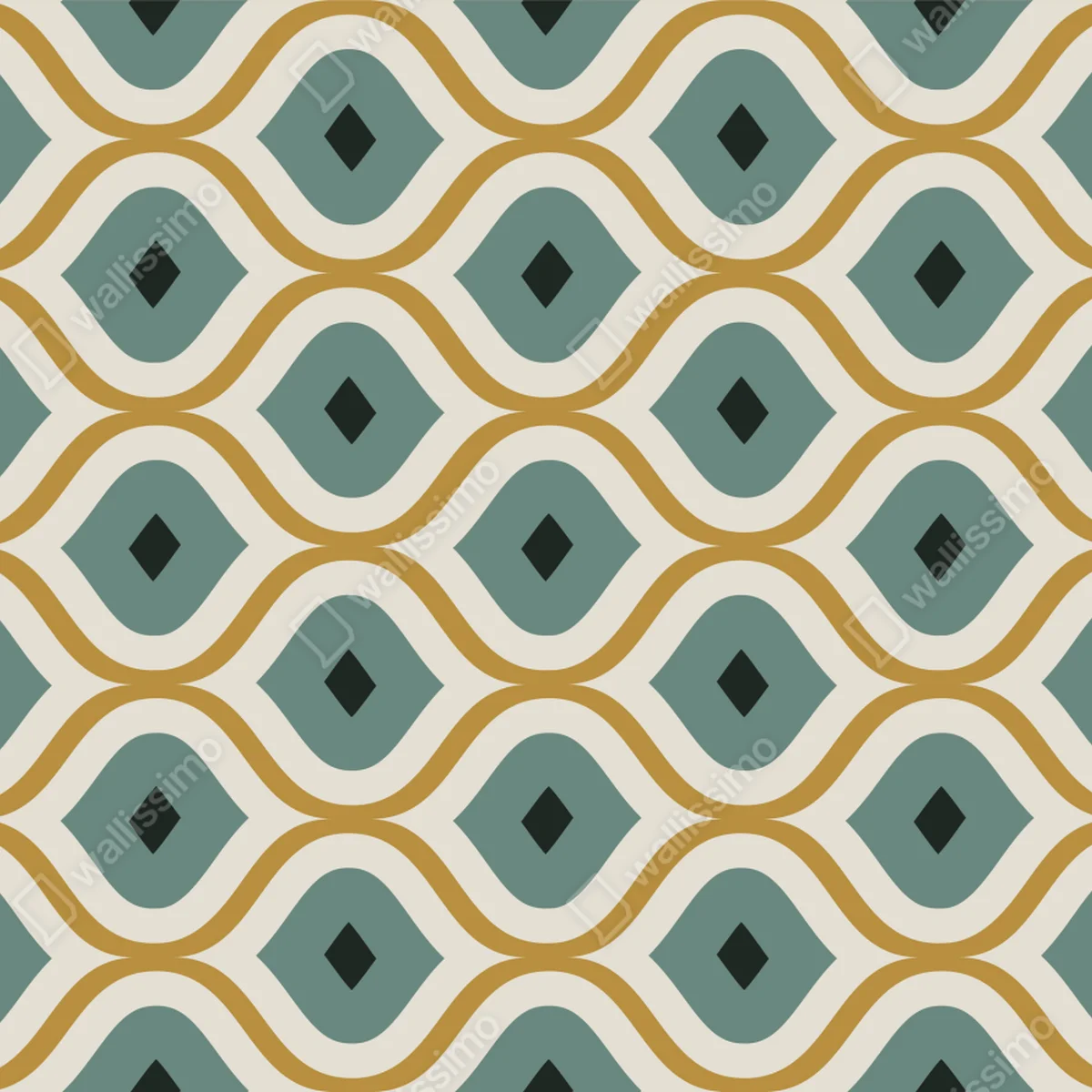 Naklejka na laptopa niebiesko-złoty geometryczny ornament Naklejka na laptopa niebiesko-złoty geometryczny ornament