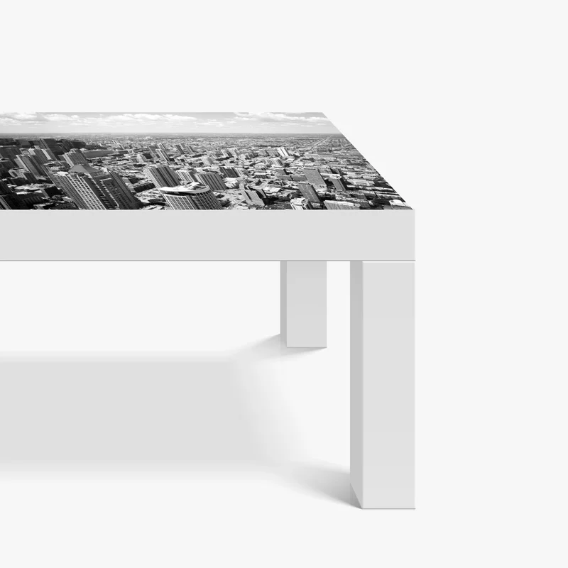 Tischaufkleber und Schreibtischaufkleber Chicago skyline in graustufen