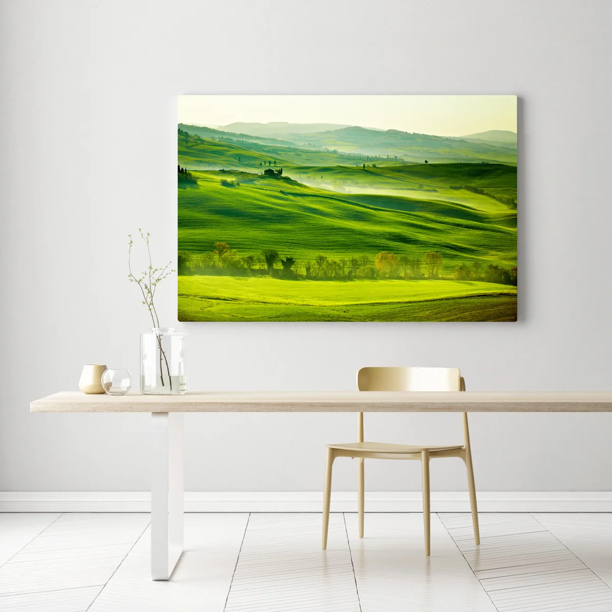 Leinwandbild sonnige sanft hügelnde landschaft der Toskana Leinwandbild sonnige sanft hügelnde landschaft der Toskana