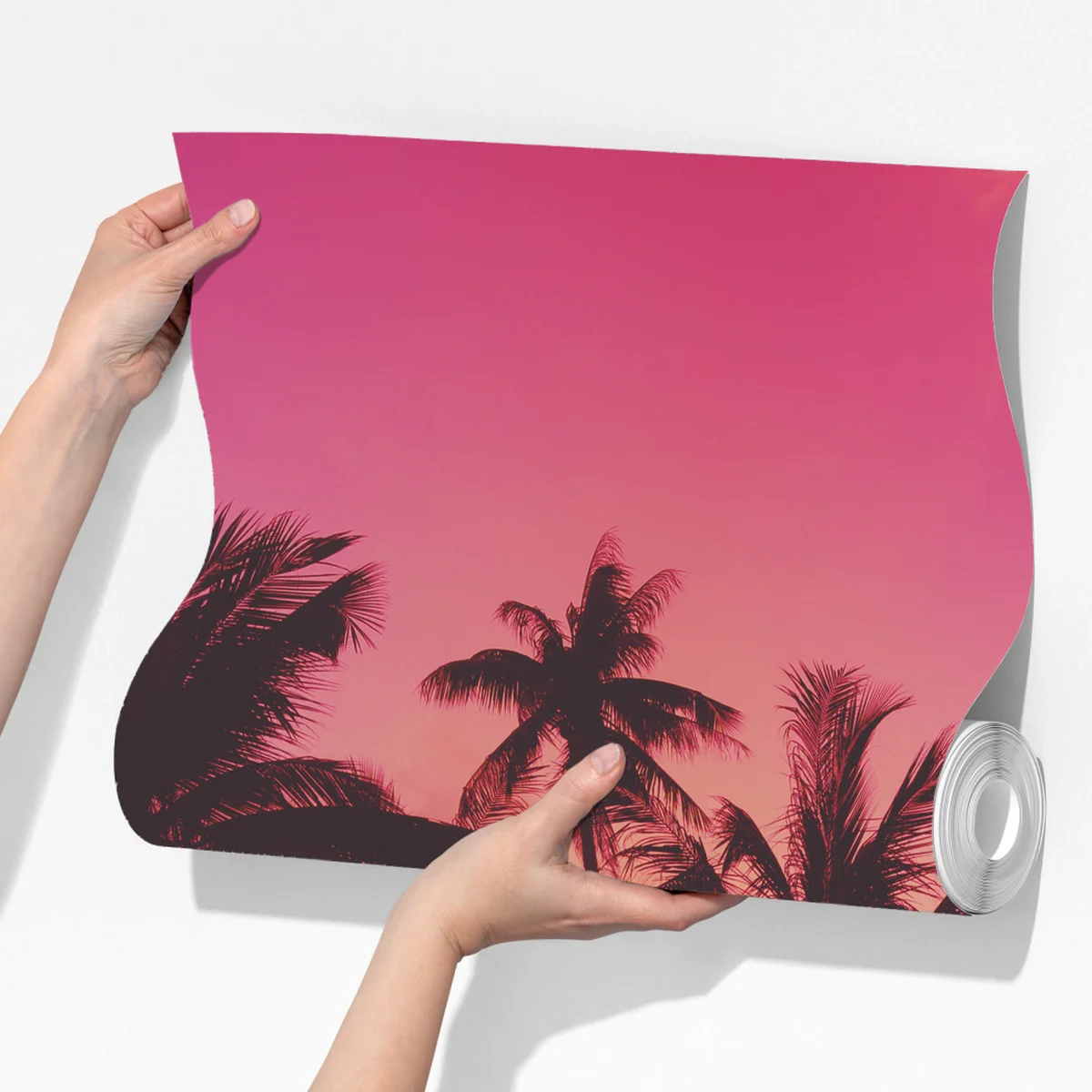 Fototapeta tropikalny zachód słońca z palmami, Tajlandia Fototapeta tropikalny zachód słońca z palmami, Tajlandia