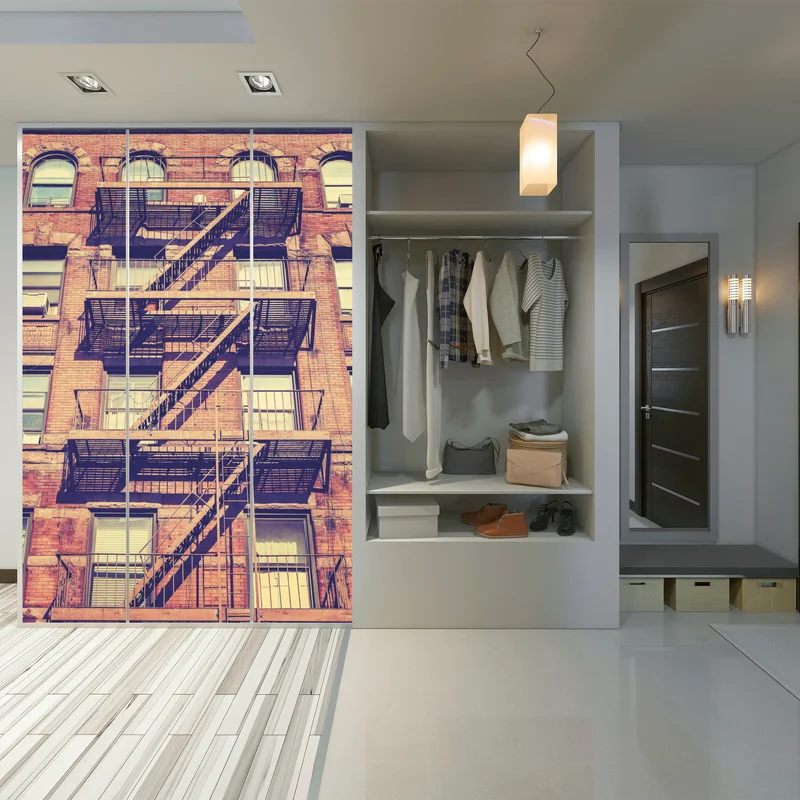 Schrankaufkleber vintage feuertreppen aus New York